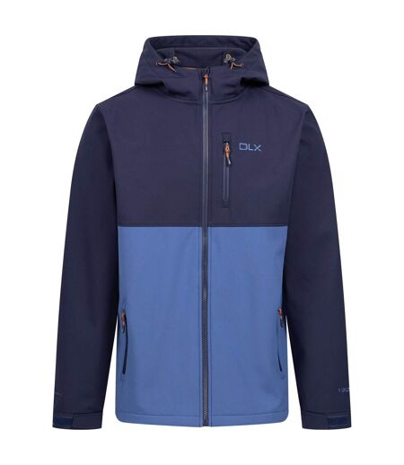 Veste Softshell Imperméable À Capuche Motif/style Blocs De Couleurs Flanagan Homme Bleu Marine Trespass