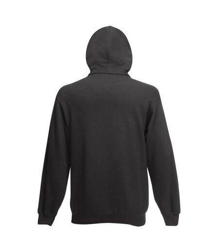 Mens Zip Through Hooded Sweatshirt / Hoodie Charcoal Fruit Of The Loom