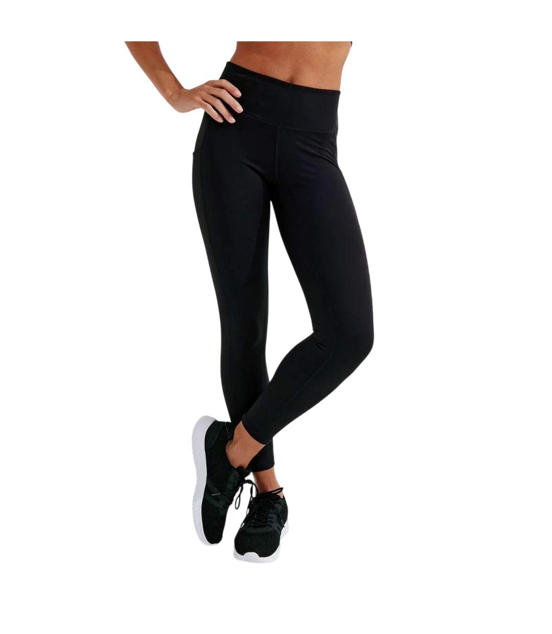 Womens/ladies Performance Tie Dye Recycled Leggings Black Acid Washed TriDri-2
