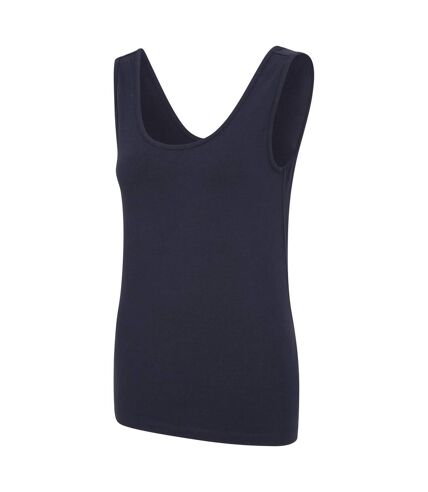 Womens/ladies organic scoop neck vest top navy Mountain Warehouse