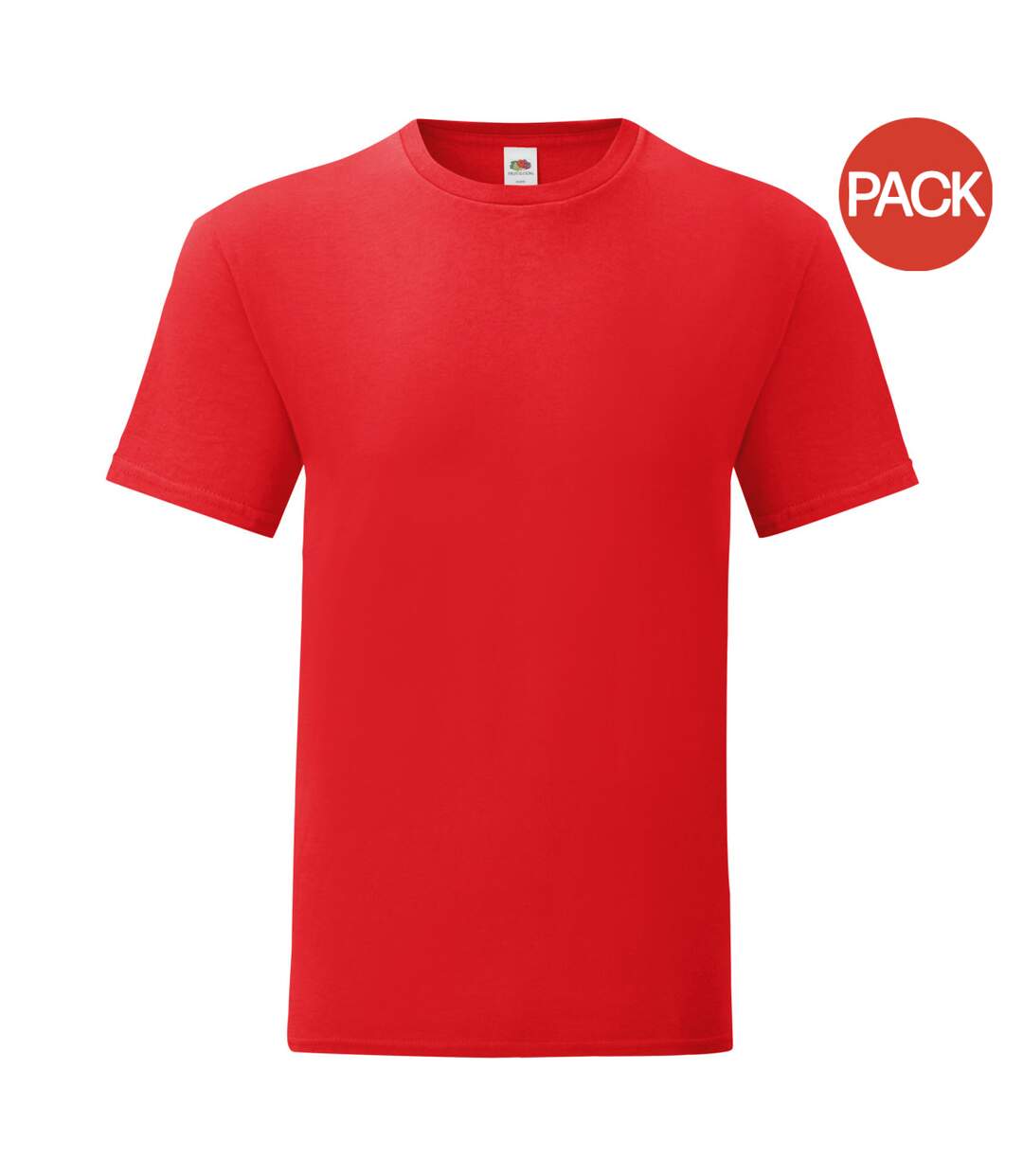 Fruit Of The Loom - T-shirt ICONIC - Hommes (Rouge) - UTPC4369