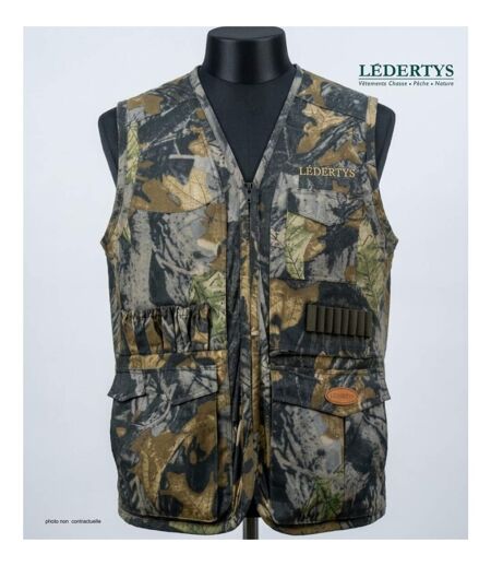 Gilet de Chasse LEDERTYS Forestwood LY0205 – Camouflage, Robustesse et Organisation Maximale