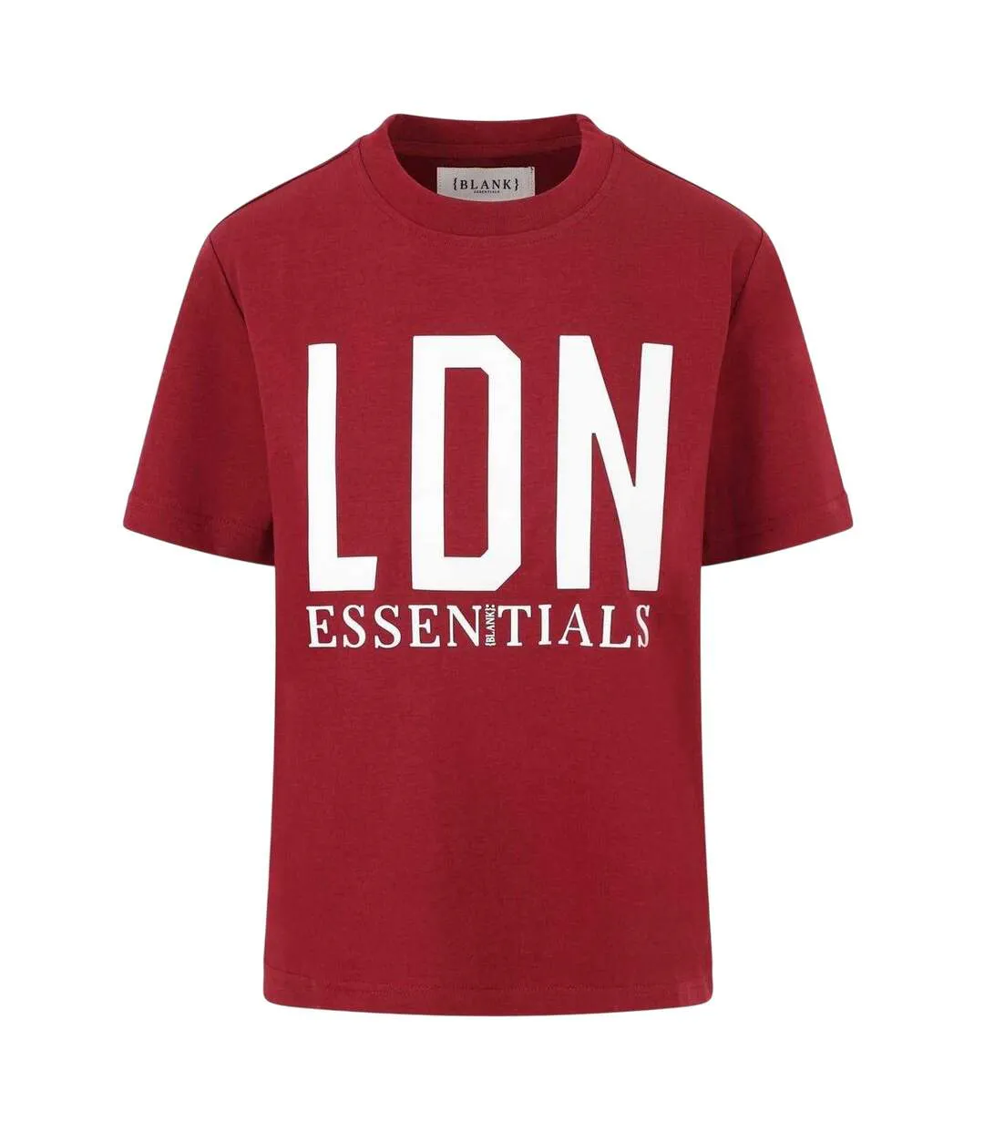 Womens/ladies London Oversized T-shirt Burgundy Blank Essentials-2