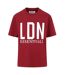 Womens/ladies London Oversized T-shirt Burgundy Blank Essentials-2