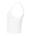 Womens/ladies Plain Micro-rib Spaghetti Strap Tank Top Solid White Bella + Canvas-3