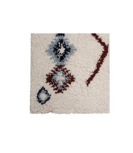 Tapis Déco Imprimé Berbère 120x170cm Ivoire & Bleu