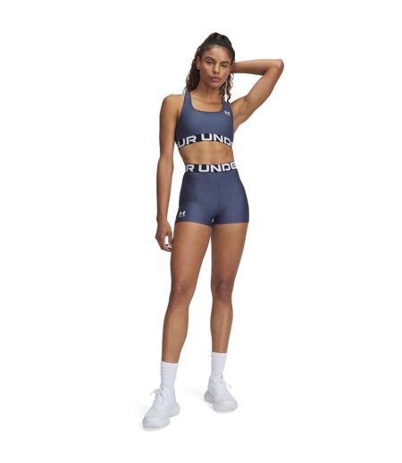 Womens/ladies Heatgear Compression Shorts Frost Gray Under Armour