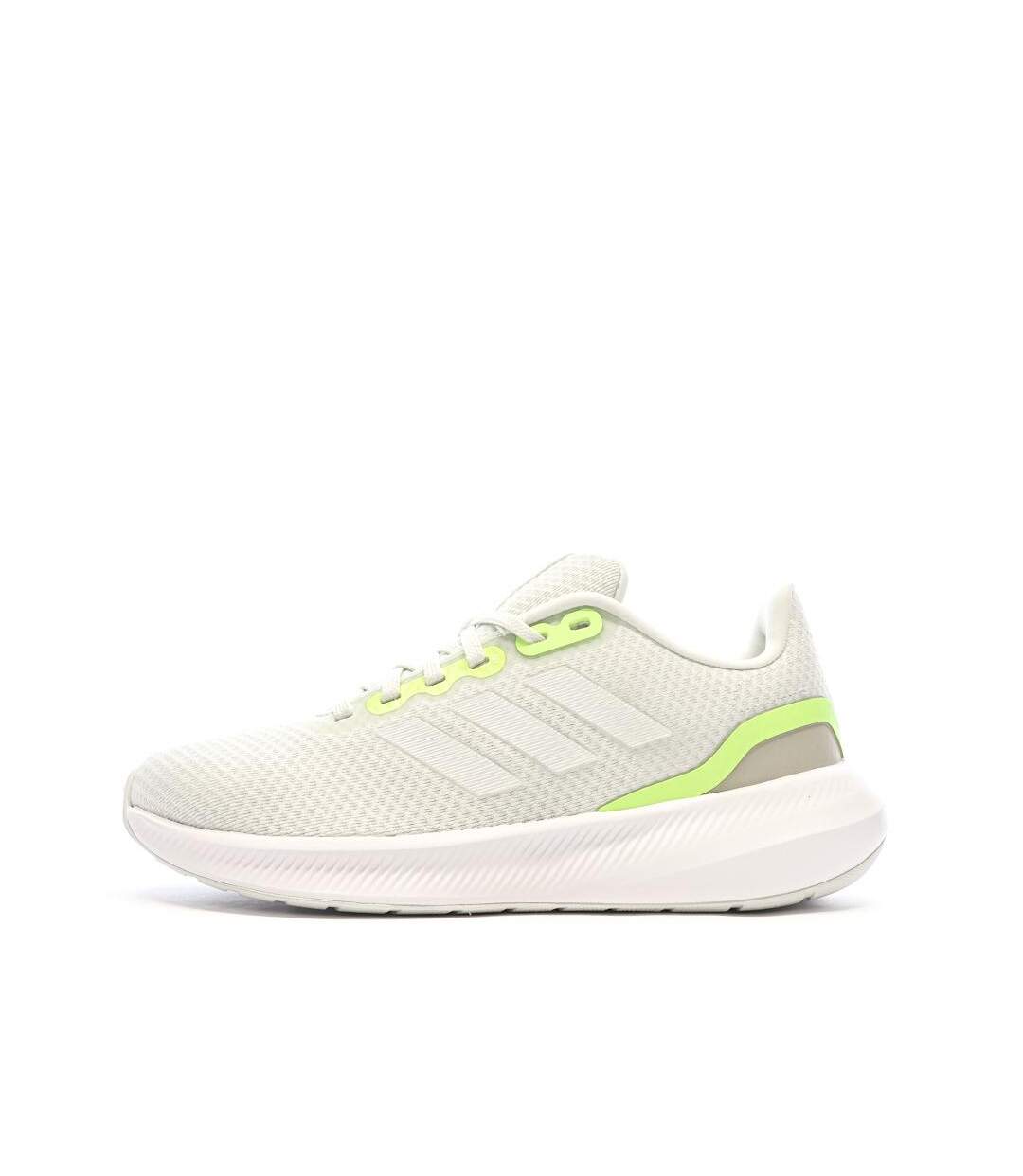 Chaussures de running blanches/jaune femme adidas runfalcon 3.0-1