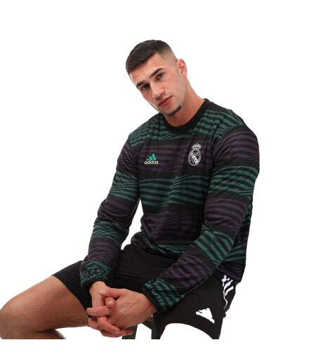 Haut pre-match homme noir / violet Adidas