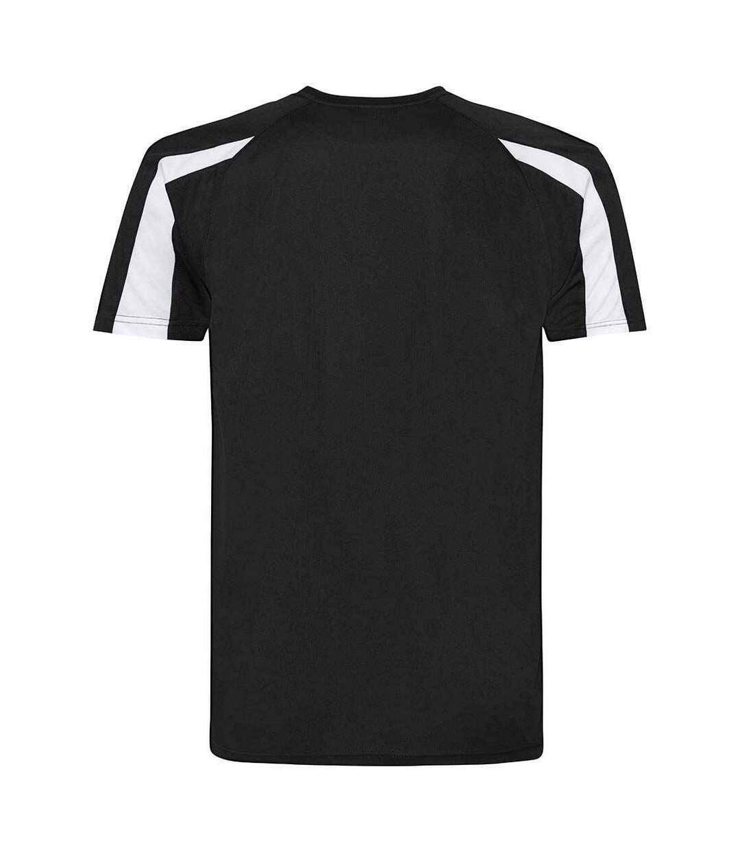 T-shirt Adulte Noir Vif Blanc AWDis Cool-2