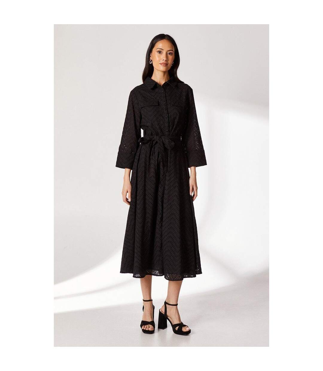 Robe chemisier femme noir Principles-1