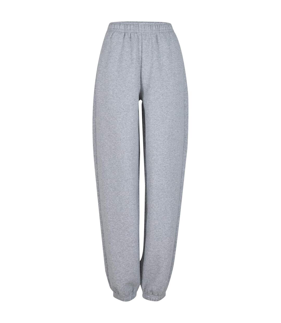 Womens/ladies Fluffy Sweatpants Heather Grey Build Your Brand-1