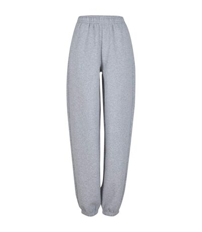 Womens/ladies Fluffy Sweatpants Heather Grey Build Your Brand