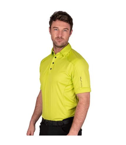 Polo de golf surpiqué pour hommes lime Island Green