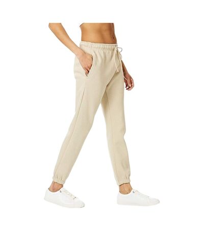 Womens/ladies Soft Touch Jogging Bottoms Sand Beige Light And Shade