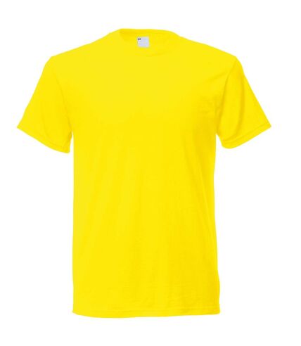 Mens Short Sleeve Casual T-Shirt (Bright Yellow) - UTBC3904