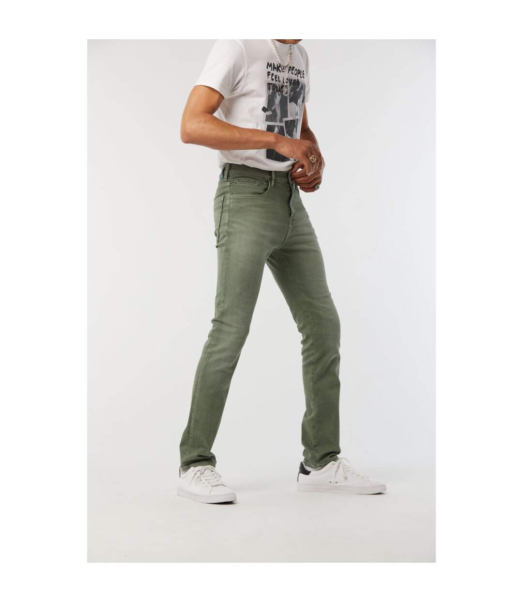 Pantalon coton slim LC030-5