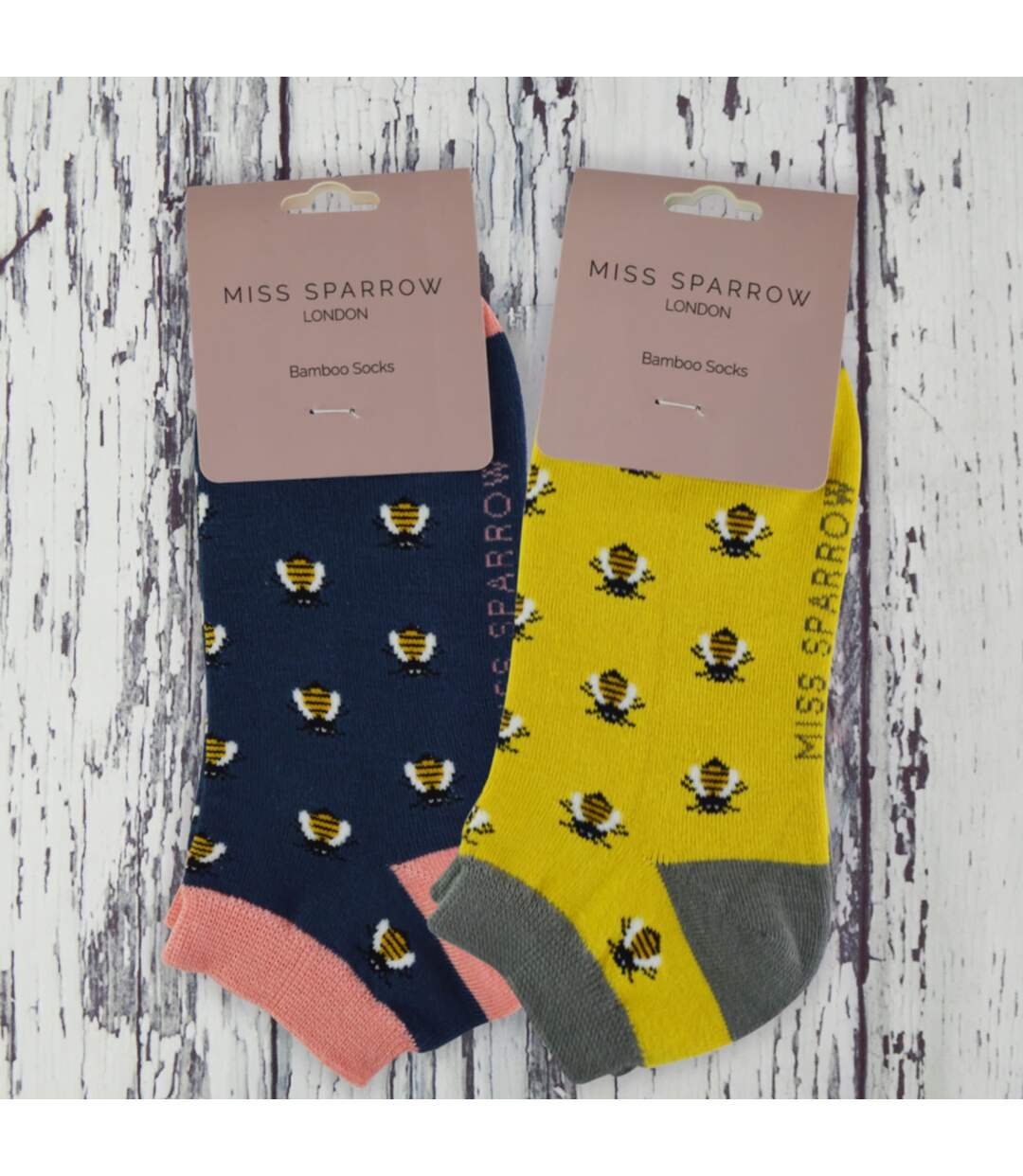 Miss Sparrow - 2 Paires Chaussettes Fantaisie Courte Bambou Animaux-3