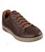 Mens cavell sparkman faux leather trainers chocolate Skechers