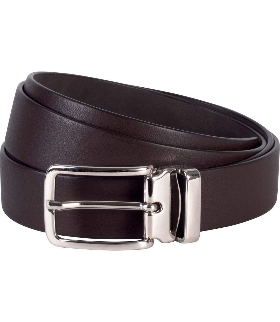 Ceinture cuir pleine fleur - KP807 - marron foncé - 30 mm-2