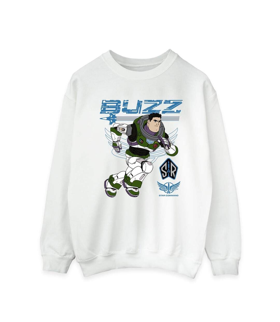 Disney Sweatshirt Lightyear Buzz Run To Action - Femmes/Ladies (Blanc) - UTBI25170-1