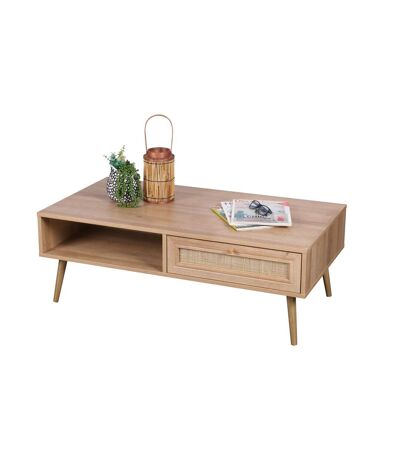 Table basse Bali avec 1 tiroir et 1 niche de rangement