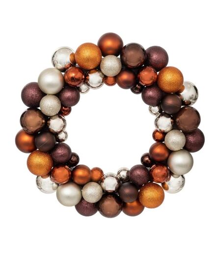 Couronne Boule de Noël 35cm Marron
