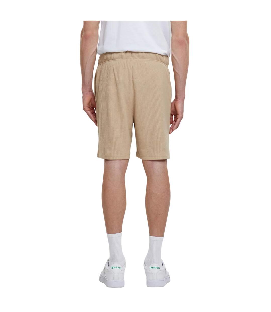 Mens waffle sweat shorts union beige Urban Classics-2