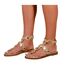 Womens/ladies sharyn studded ankle strap sandals nude Where´s That From