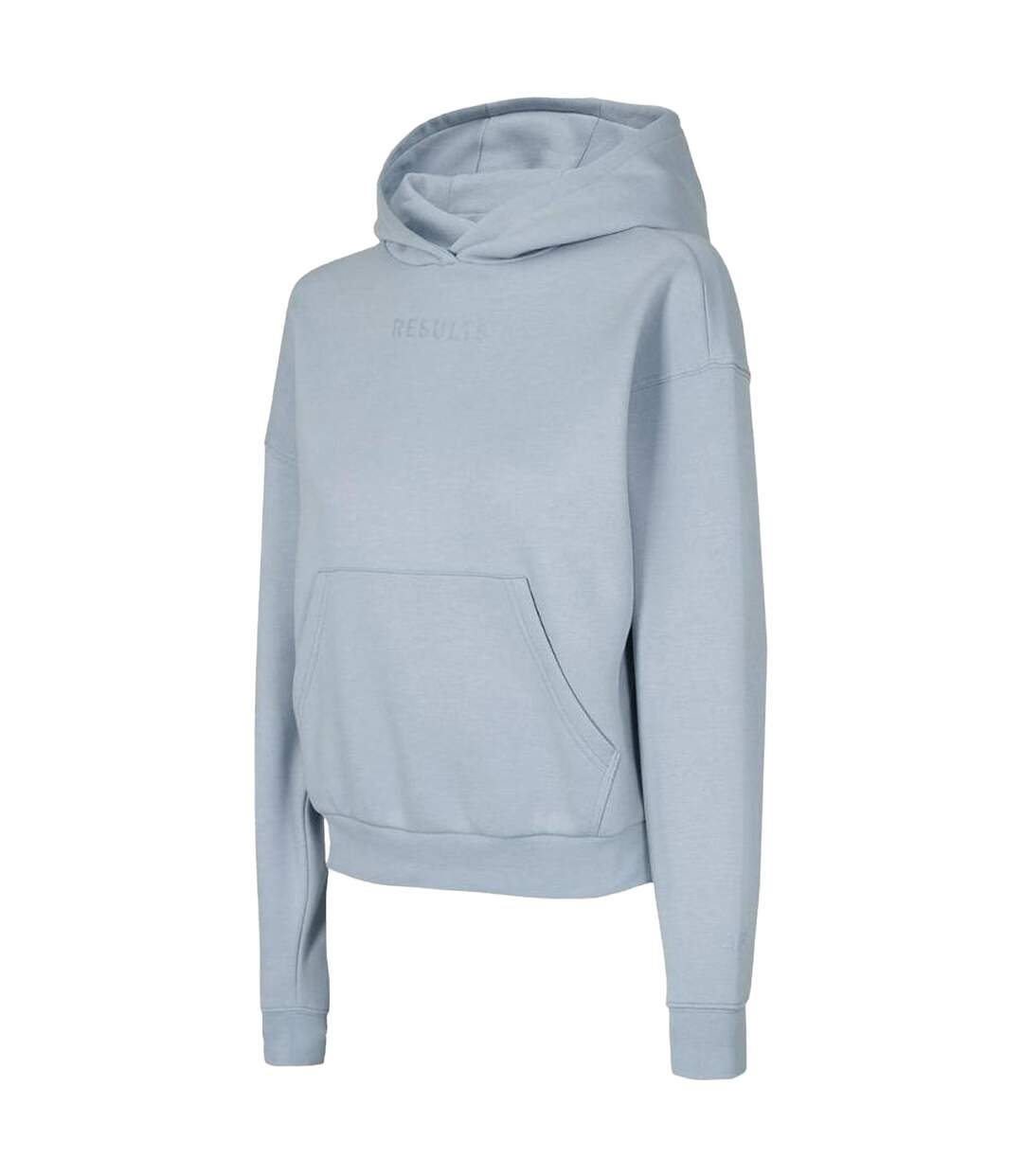 Sweat À Capuche Motif/style Uni Femme Bleu 4F-2