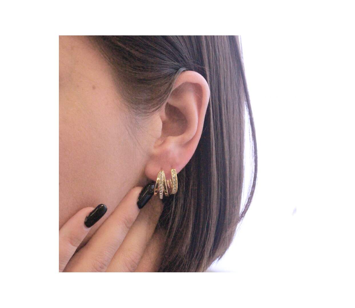 Boucles d'oreilles Aurielle Hoop, Cristal d'Autriche-2