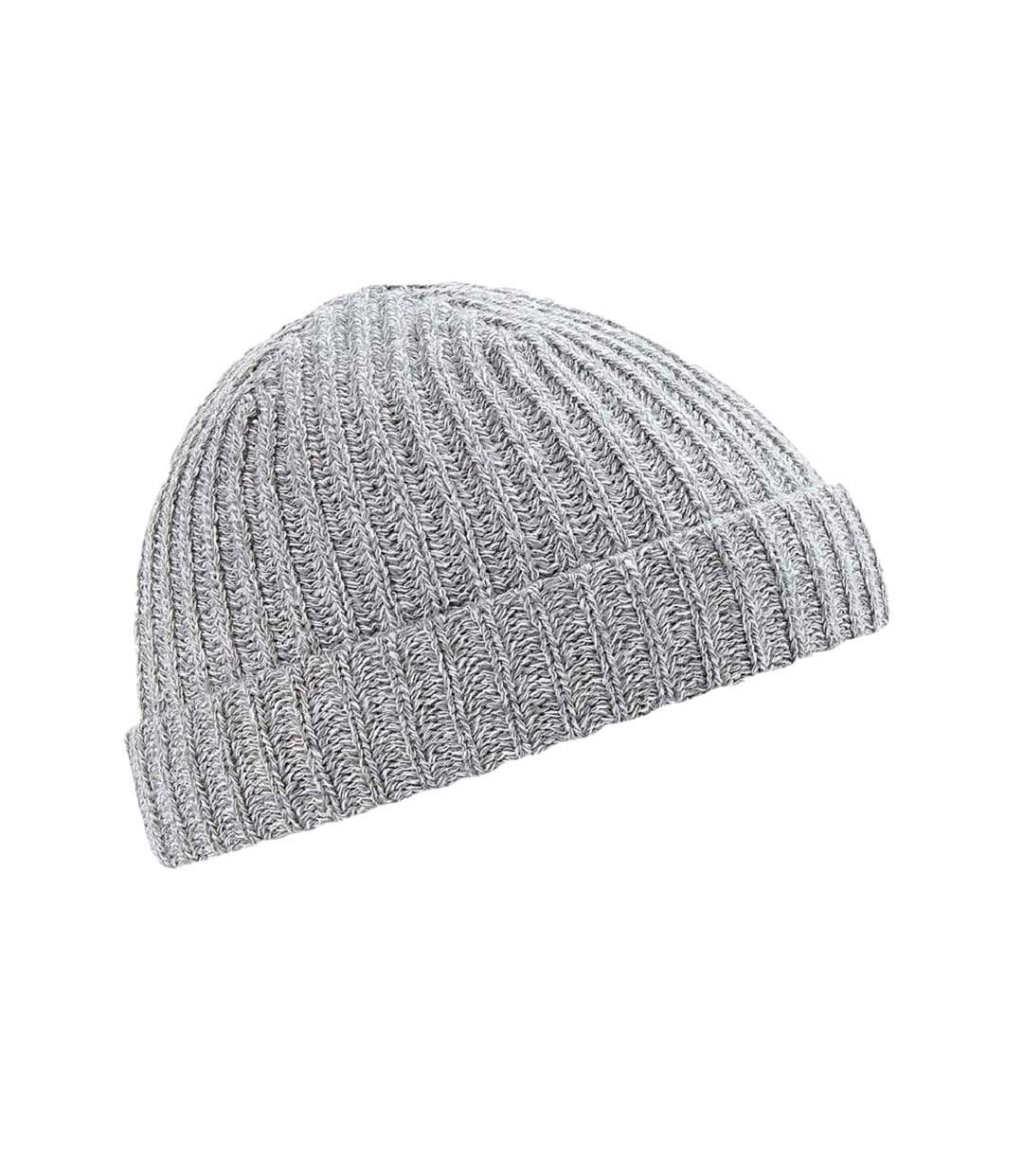 Beechfield Unisex Retro Trawler Winter Beanie Hat (Heather Grey) - UTRW246-1