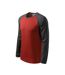 T-shirt Manches Longues Motif/style Contrasté Street Homme Rouge Malfini-3