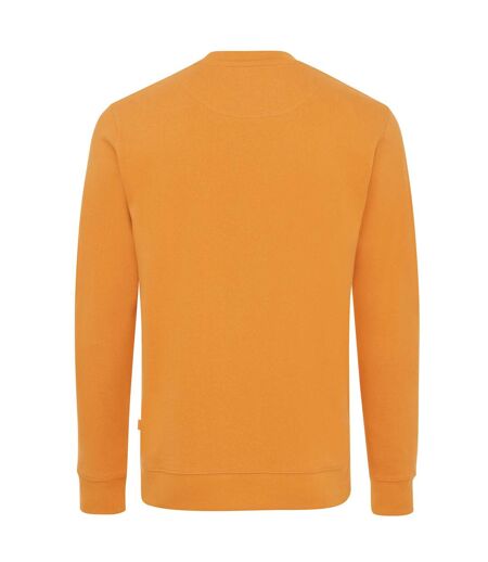 Unisex adult zion recycled cotton crew neck sweatshirt sundial orange Iqoniq