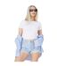 Womens/ladies Pixie Fitted Scoop Tee White Brave Soul-1