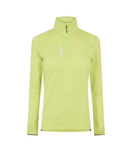Womens/ladies Intense Half Zip Regular Sweatshirt Lemon Yellow Millet