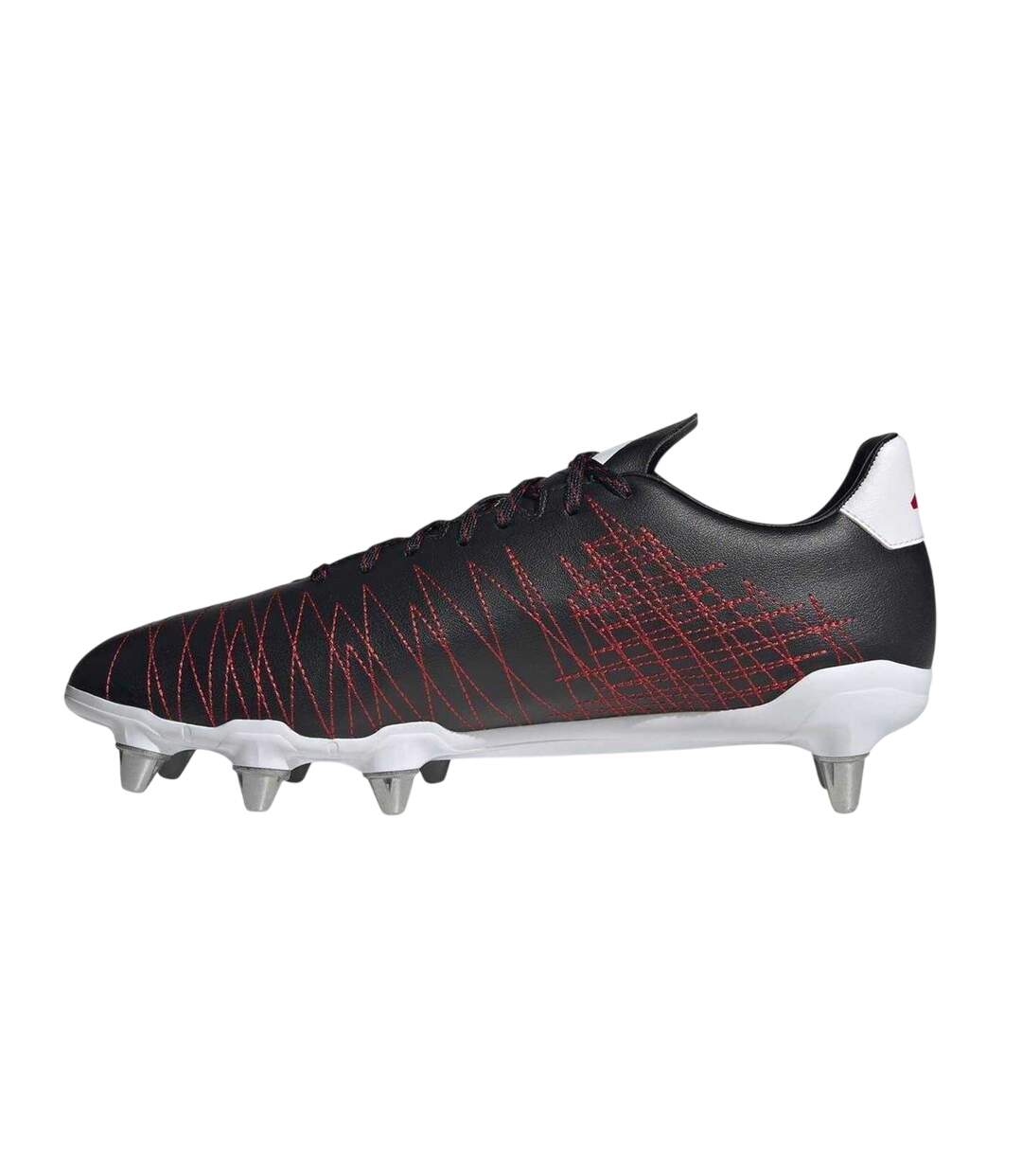 Mens Kakari Soft Ground Rugby Boots Black White Carbon Adidas-3