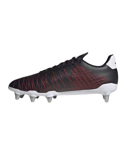 Mens Kakari Soft Ground Rugby Boots Black White Carbon Adidas