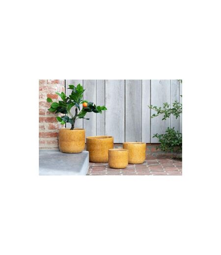 Cache-Pot en Céramique Leo 20cm Ocre