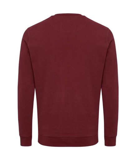 Unisex adult zion recycled cotton crew neck sweatshirt burgundy Iqoniq