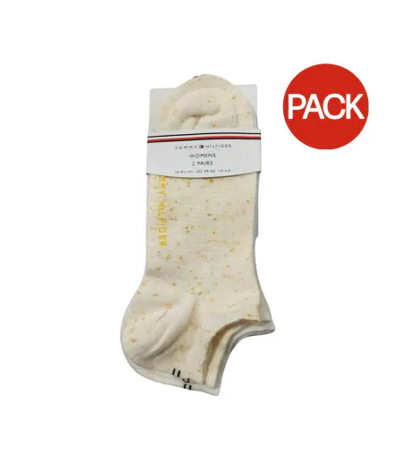 Chaussettes Motif/style À Pois Femme Jaune Tommy Hilfiger