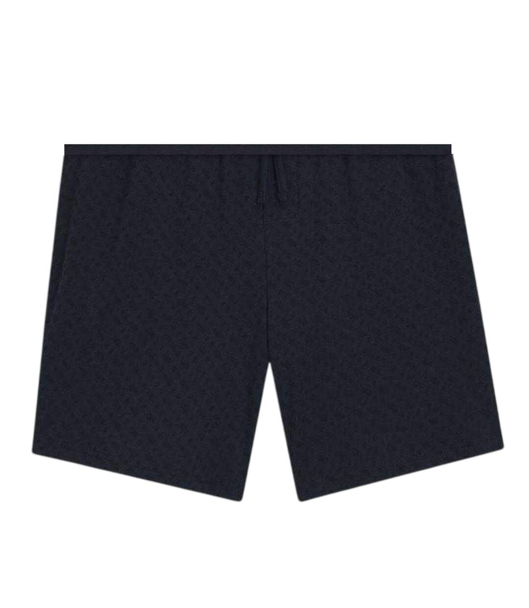 Mens Relaxed Fit Short Pyjama Set Dark Blue Boss-2