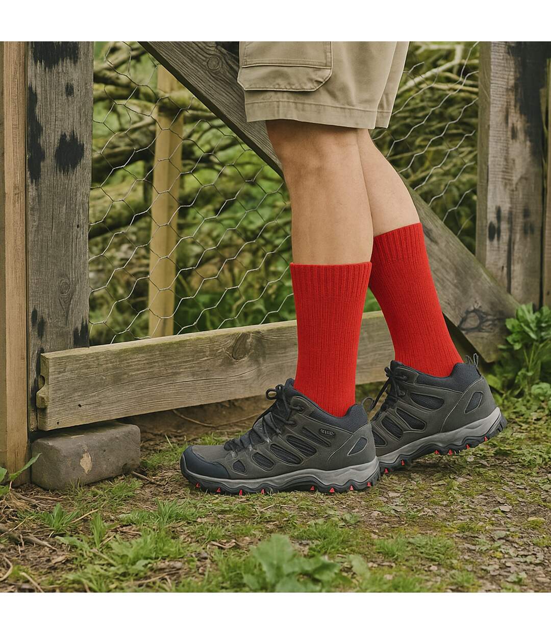 Mens Wool Hiking Socks Fully Cushioned Warm for Walking & Trekking-4