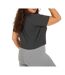 Womens/ladies Plain Plus Crop T-shirt Charcoal Brave Soul-3