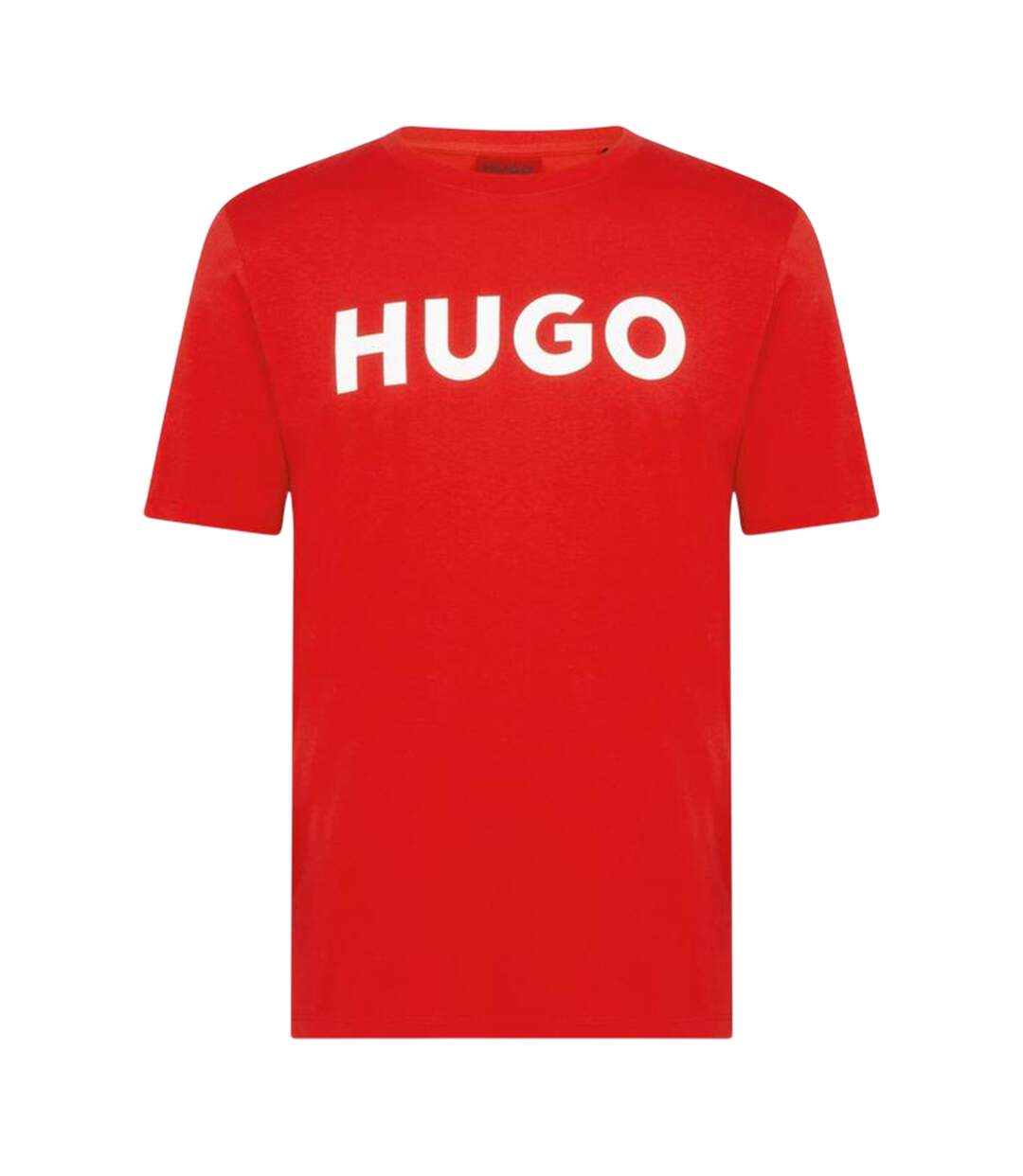Mens Dulivio Contrast Logo T-shirt Red White Hugo-2