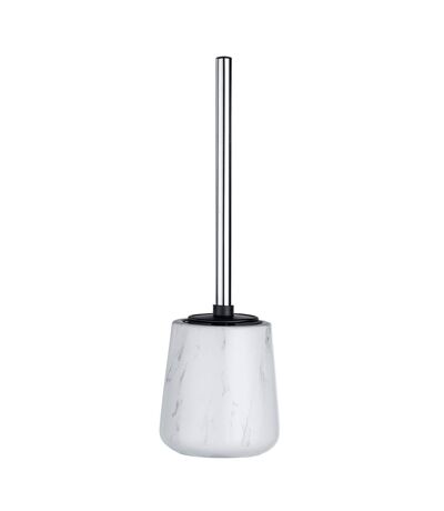 Brosse WC design effet marbre Adrada - Blanc