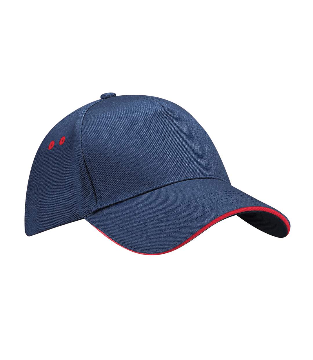 Casquette ultimate adulte bleu marine / rouge Beechfield-1