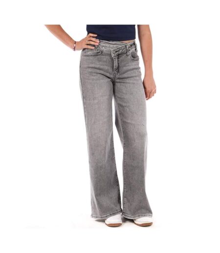 Jean droit gris moyen femme monday premium 1930a