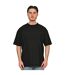 Unisex adult combed ringspun cotton tall oversized t-shirt black Casual Classics-3