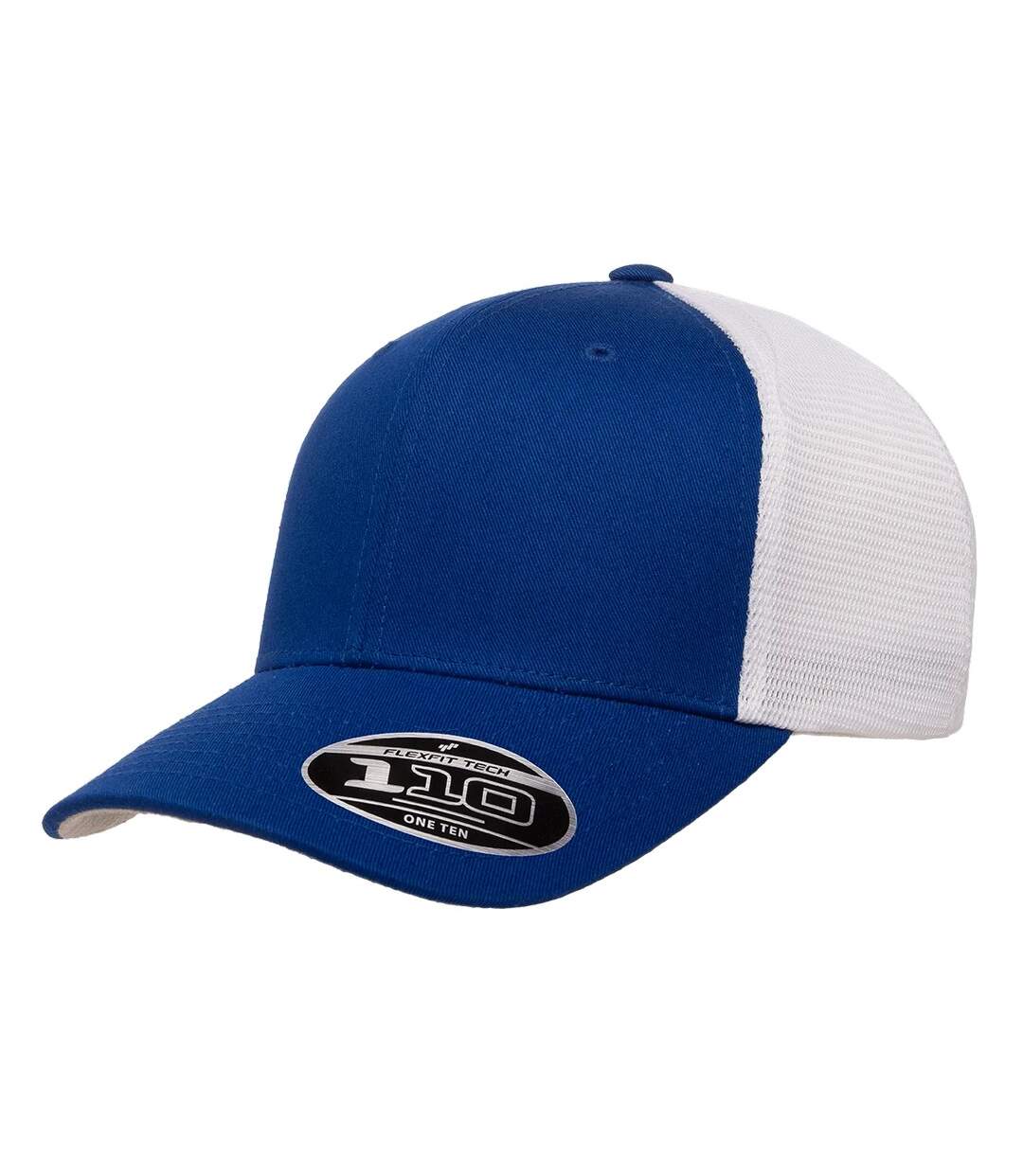 Casquette Trucker Motif/style Deux Tons Bleu Roi Blanc Flexfit-1